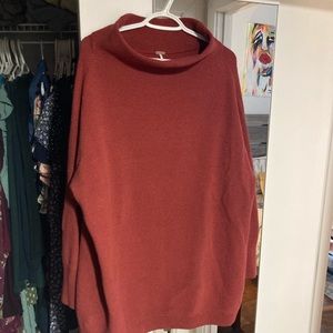 Free People Ottoman sweater in Cherry Mahogany- size medium